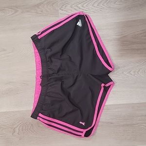 Adidas Climalite Breast Cancer Running Shorts Black and Pink